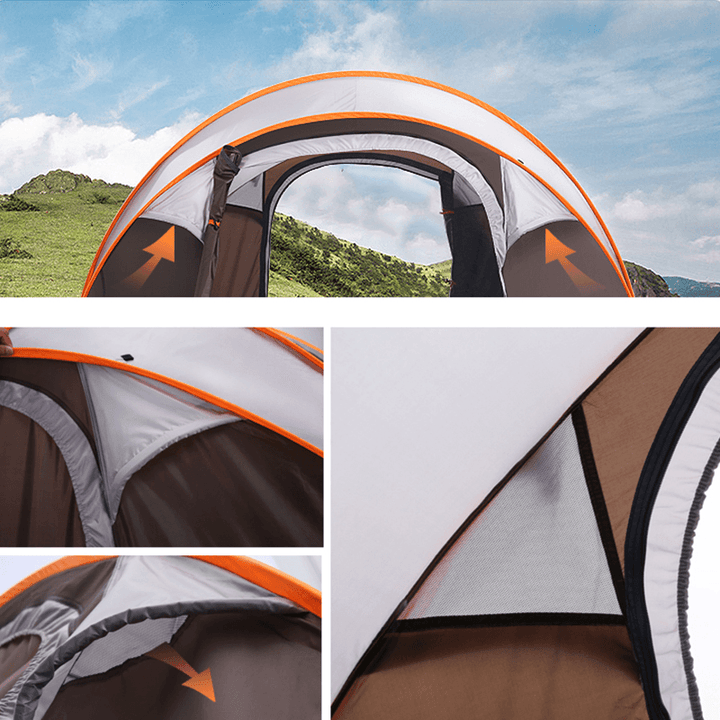 Ipree® 5-8 Person Camping Tent Automatic Setup 3-In-1 Waterproof UV Resistance Large Tent Sun Shelters for Outdoor Camping Family Travel - MRSLM