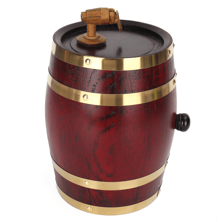 Weikeduo Vtc-808 Wooden Alcohol Barrel 1.5L/3L/5L Rum Brewing Container Phnom Penh Decoration-Red Oak - MRSLM