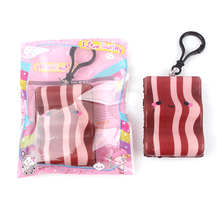 Squishy Bun Food Cute Phone Bag Hanging Decor Keyring Beef Milk Box Chocolate Slow Rising 7Cm Gift Collection - MRSLM