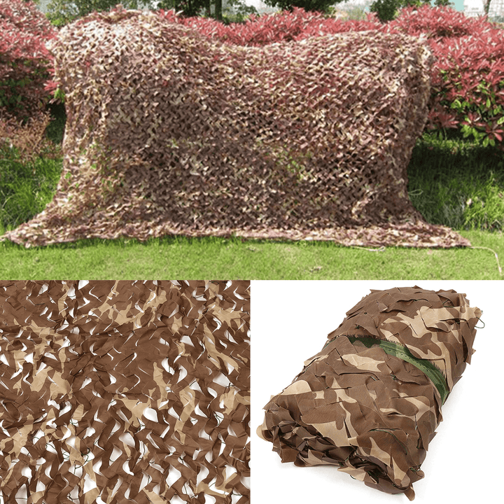 Outdoor Camping Woodland Leaves Desert Camouflage Net Tactical Double Layer Netting Web - MRSLM