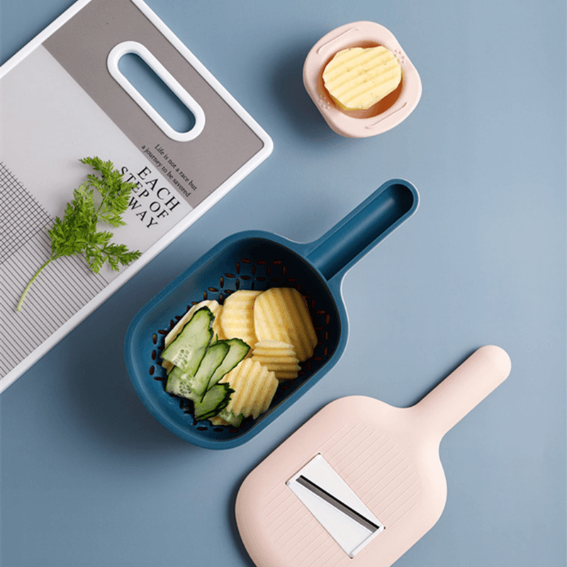 Kitchen Multi-Functional Vegetable Cutter Slicer Multifunctional round Mandoline Slicer Potato Cheese Kitchen Gadgets Fruit Grater - MRSLM