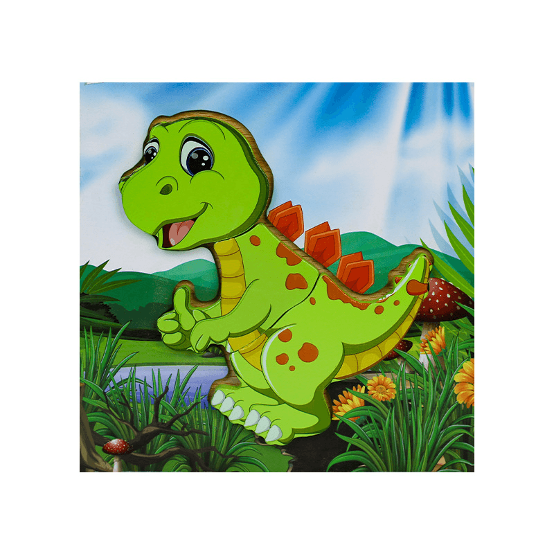 Animal Cognition Dinosaur Puzzle Wooden Toy - MRSLM