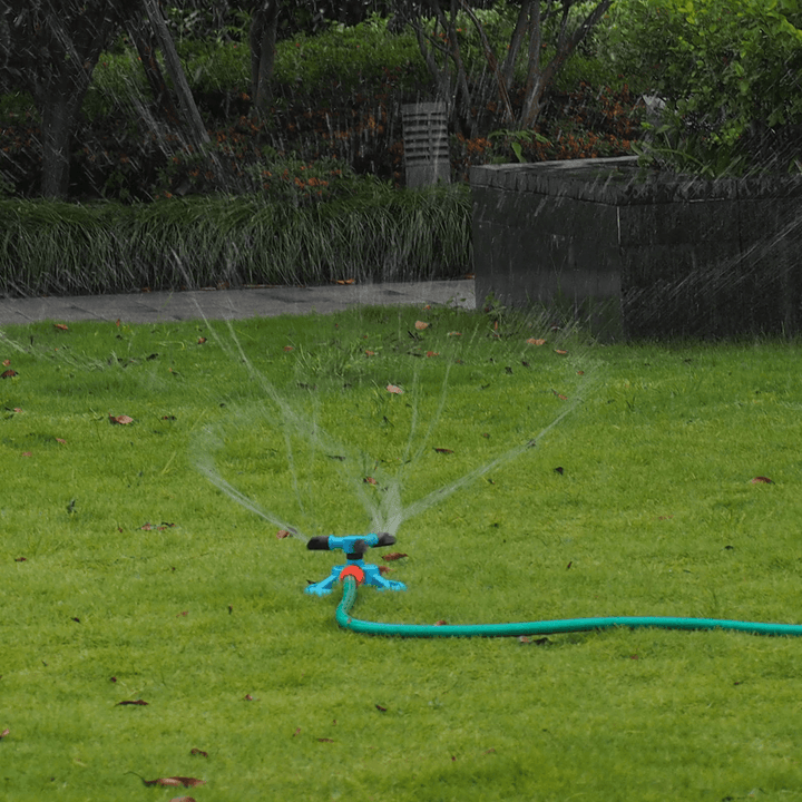 Garden Watering Tools Irrigation Law Sprinkler Automatic Three Arms 360 Degree Rotating Spray Nozzle - MRSLM