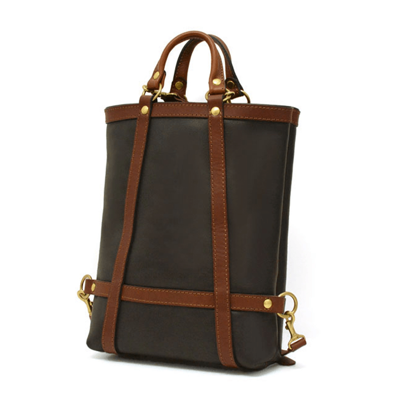 Men Women Large Capacity Multifunctional Faux Leather Fashion Business Bag Backpack Handbag - MRSLM