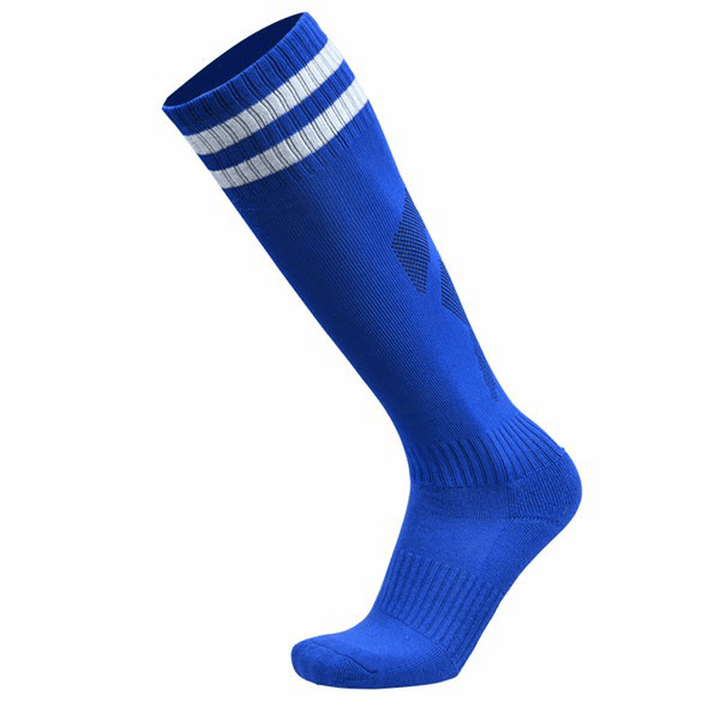 Men Adults Football Stripes Thickened Bottom Socks Long Tube Hygroscopic anti Skid Sports Socks - MRSLM