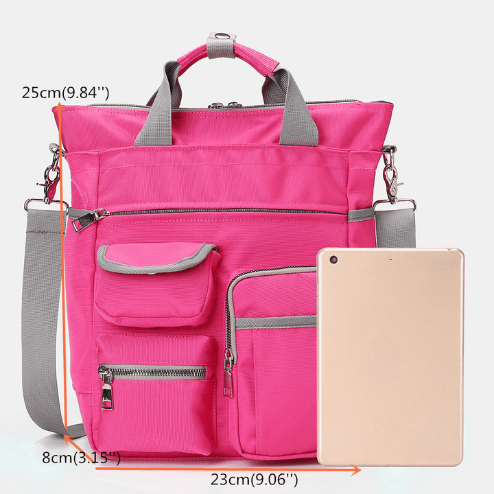 Women Waterproof Large Capacity Multi-Pocket Handbag Shoulder Bag - MRSLM