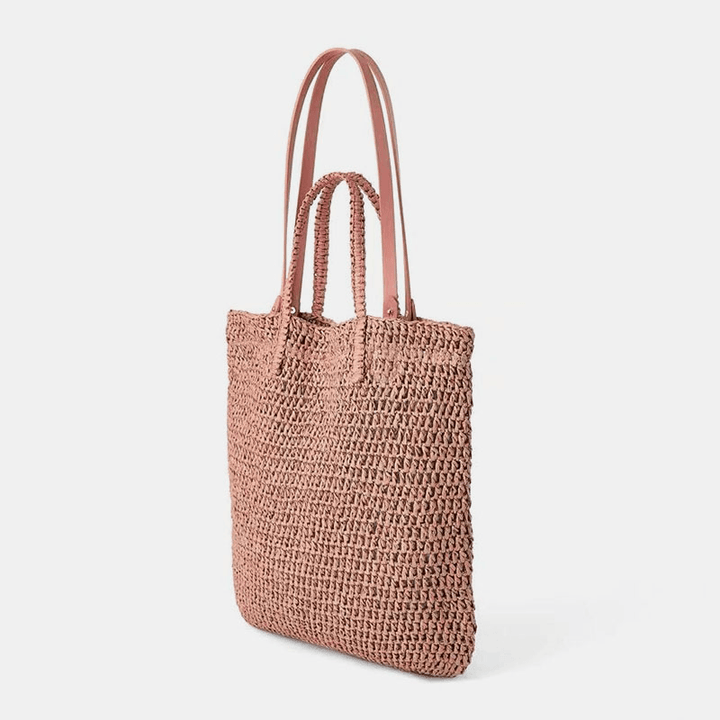 Women Travel Summer Beach Large Capacity Straw Handbag Tote Bag - MRSLM