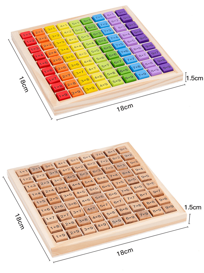 Wooden Nine Nine Multiplication Formula Table Product - MRSLM