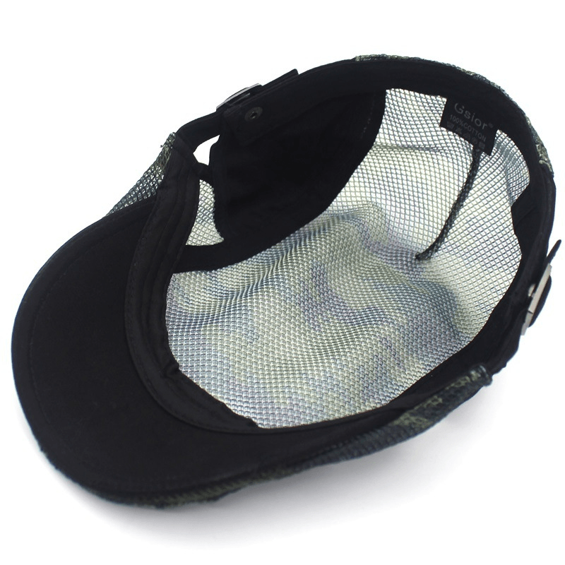 Camouflage Mesh Cloth Beret Men and Women Casual - MRSLM