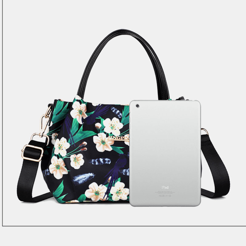 Women Fashion Flower Handbag Printed Crossbody Bag - MRSLM