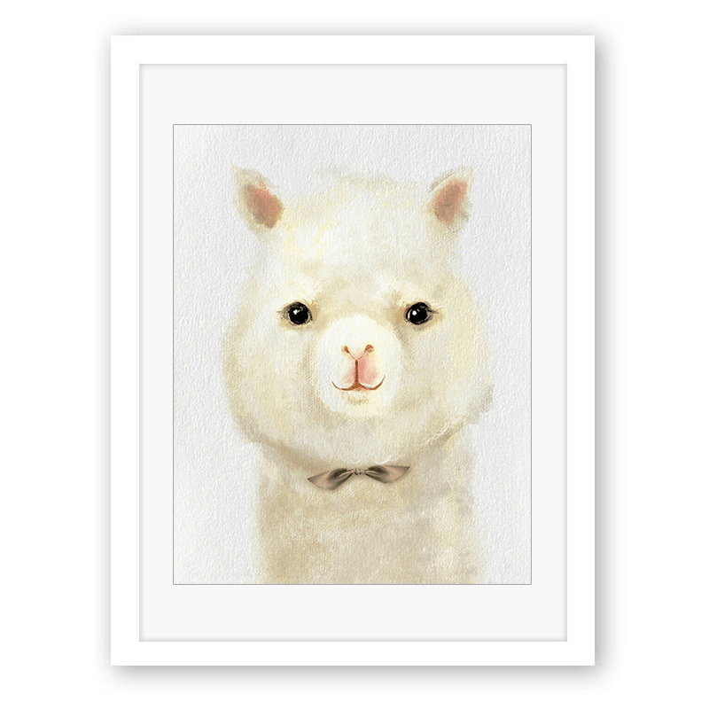 Miico Hand Painted Oil Paintings Cartoon Alpaca Paintings Wall Art for Home Decoration - MRSLM