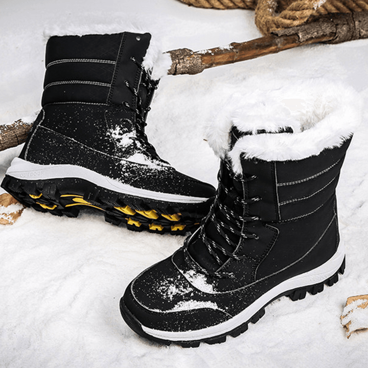 Winter Warm Plush Lining Casual Mid-Calf Snow Boots - MRSLM