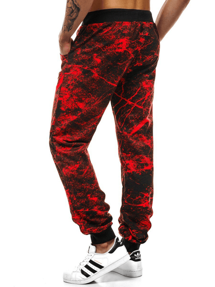 Men'S Slim Ladder Cloud Printed Fashion Street Pants - MRSLM