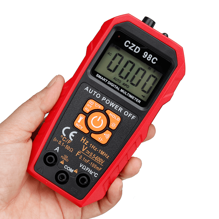 98A/C True RMS Electric Digital LCD Current AC DC Voltage Multimeter Capacitance Meter - MRSLM