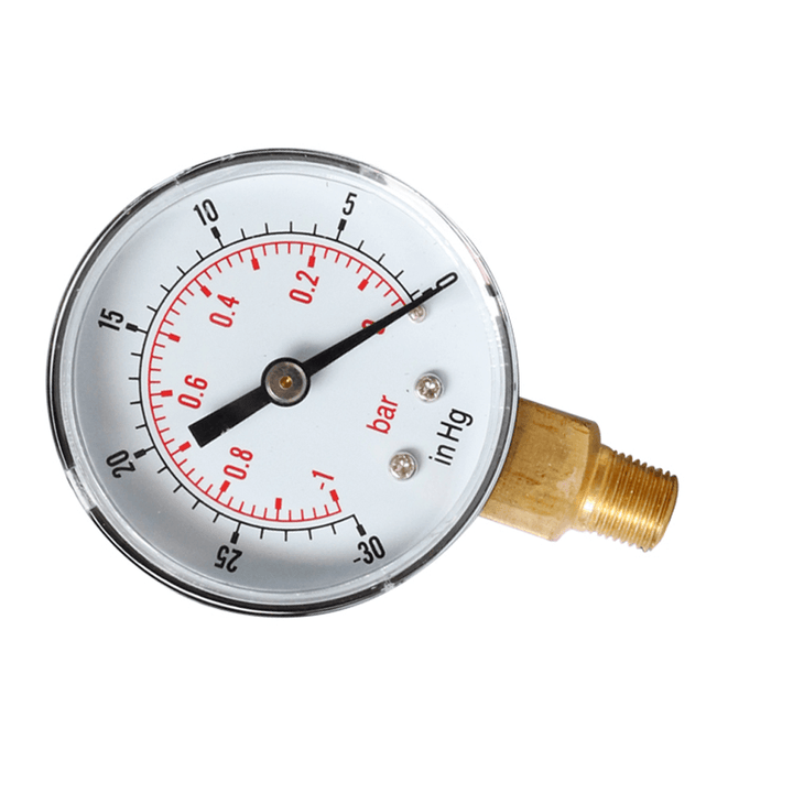 Ts-Y50Z-1-0Bar -30/0Psi 52Mm Dial 1/8 BSPT Pressure Gauge - MRSLM