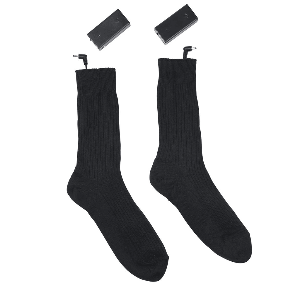 3V Cotton Heated Socks Sport Ski Socks Winter Foot Warmer Electric Warming Sock Battery Powered Warming Socks - MRSLM