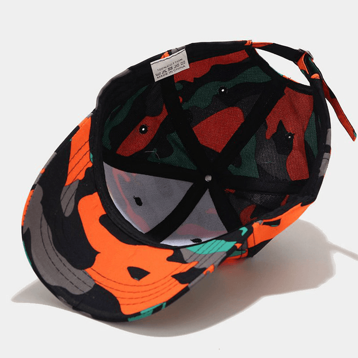 Unisex Camouflage Baseball Cap Colored Graffiti Cotton Outdoor Suncreen Wild Fitted Hat - MRSLM