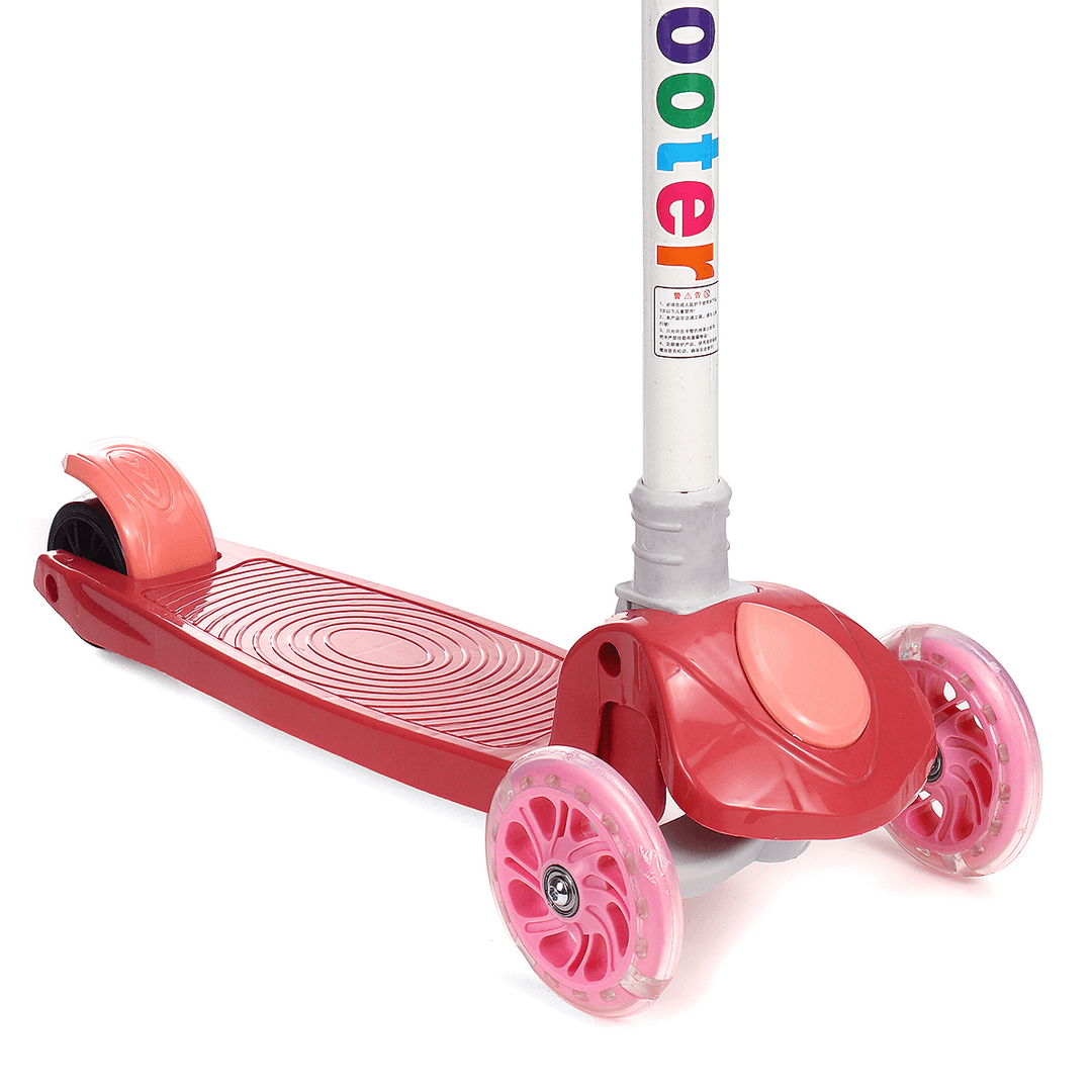 Kid Scooter Adjustable Height with 3 Luminous Wheel for 2-7 Years Old Children Gift - MRSLM