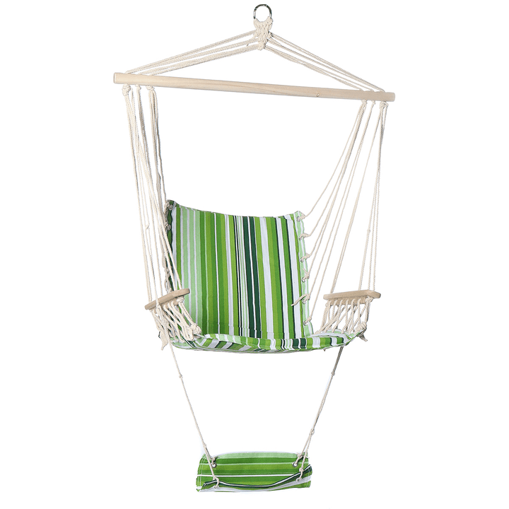 Cotton Hammock Chair Comfortable Hanging Swing Seat Swing Cushion Outdoor Indoor Garden Max Load 150Kg - MRSLM