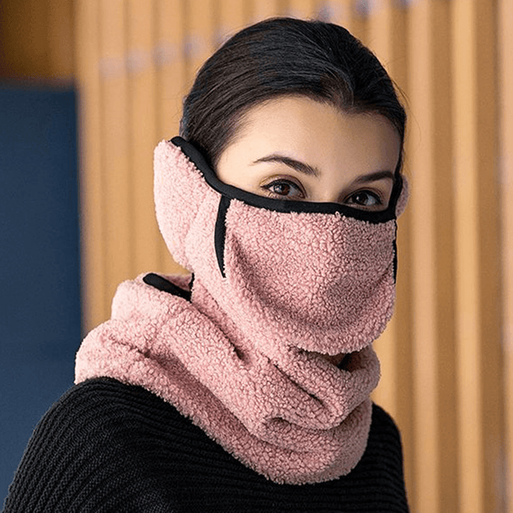 Men Women Winter Warm Cold Dustproof Face Mask Breathable Warm Ears Outdoor Cycling Ski Travel Mouth Face Mask - MRSLM