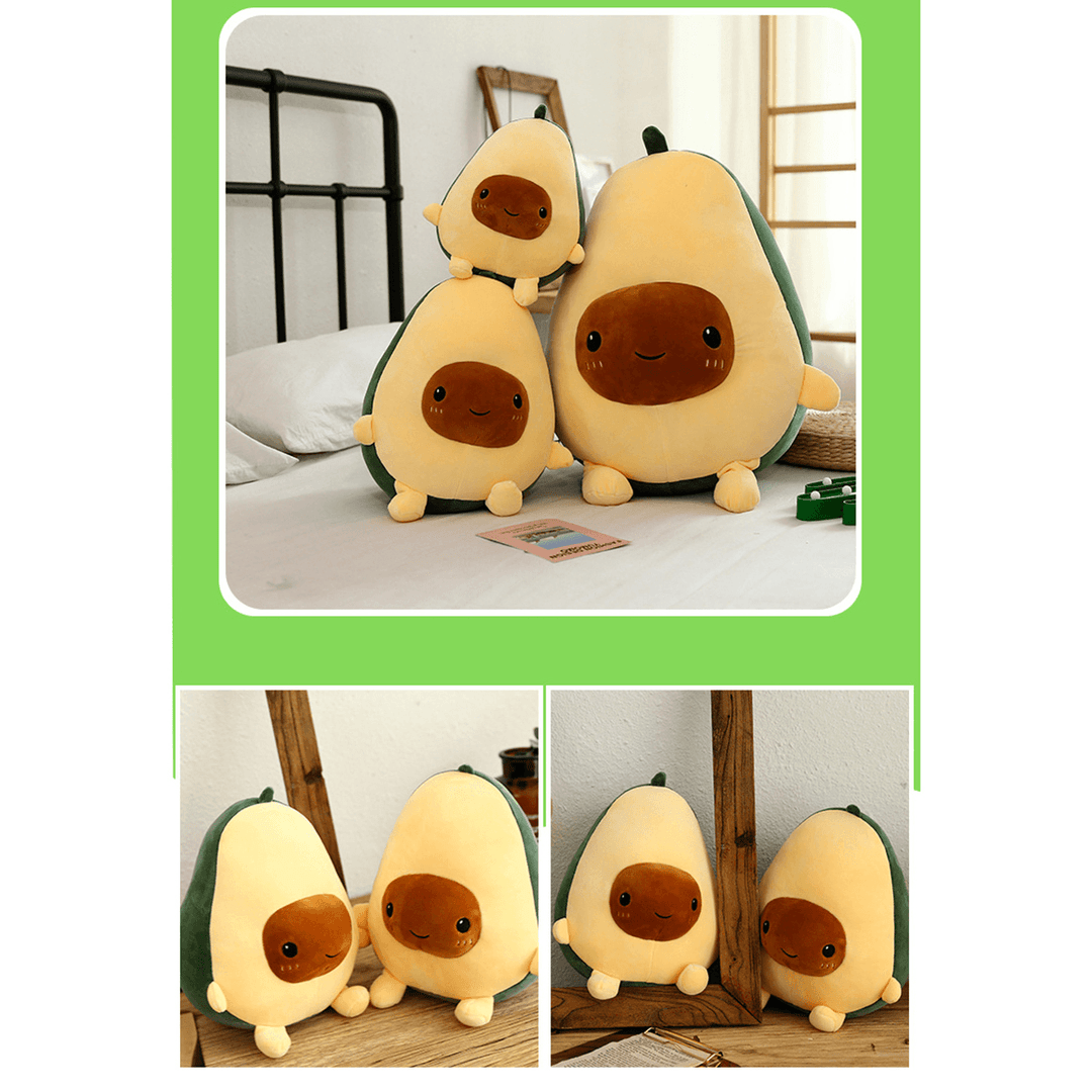 25/35/60CM Cute Avocado Stuffed Plush Toy Soft Baby Doll Cartoon Fruit Pillow Sofa Cushion for Kids Birthday Gift - MRSLM