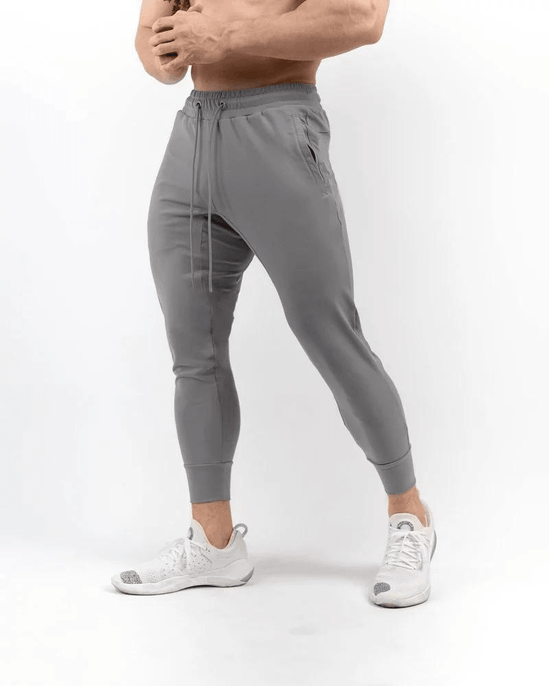 Slim-Fit Solid Color Muscle Cropped Leg Pants - MRSLM