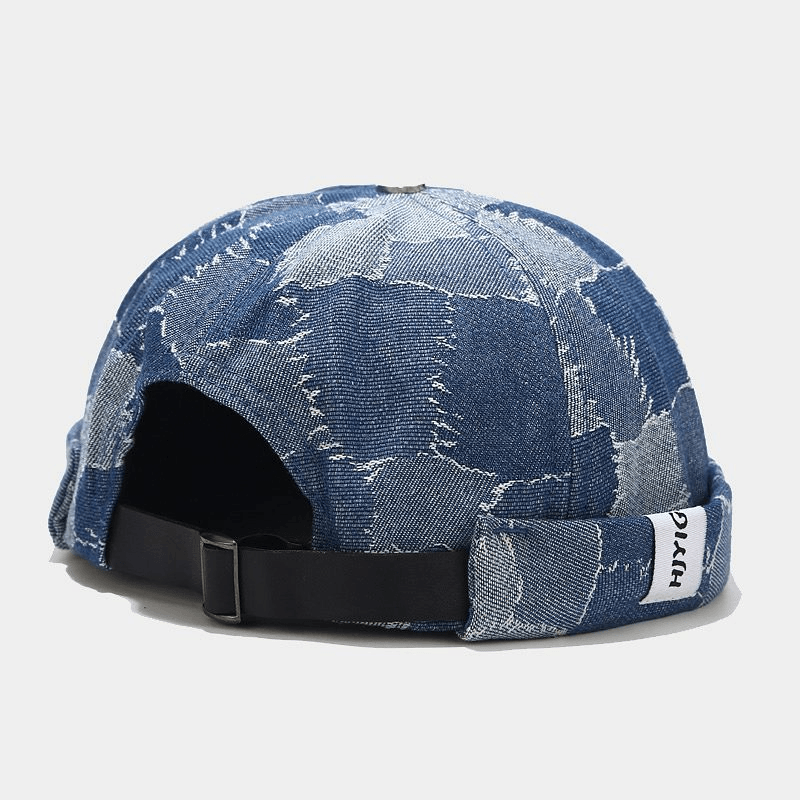 Contrast Plaid Denim Landlord Hat - MRSLM