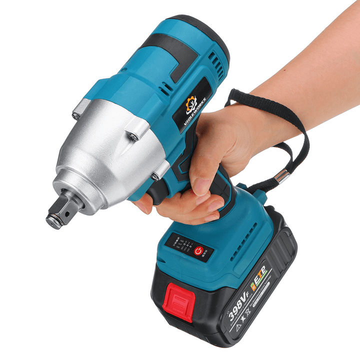 398VF 600N.M High Torque Brushless Cordless Electric Impact Wrench 1/2" Square Drive W/ None/1/2 Battery for Makita - MRSLM