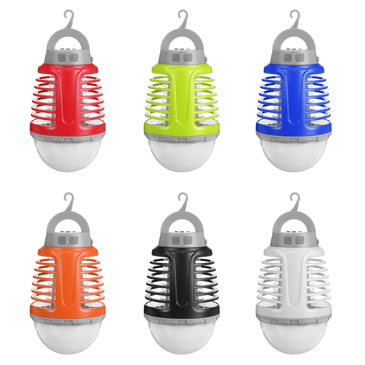 70 Lumens 2-In-1 LED Zapper Light Bulbs Mosquito Killer Lamp 4 Modes USB Rechargeable Hook Hanging Camping Light - MRSLM