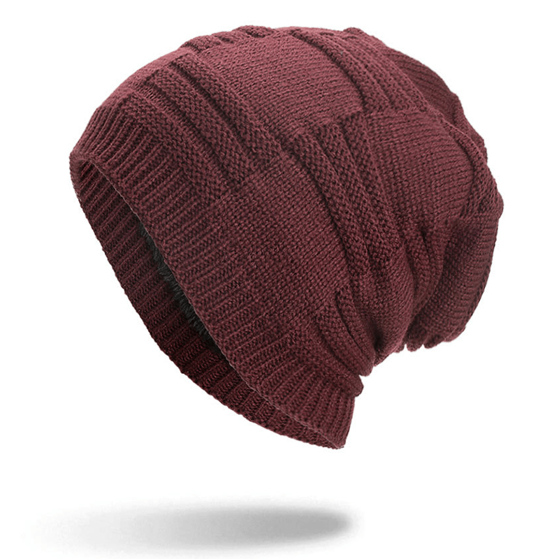 Winter plus Velvet Thicken Hedging Cap Knitted Beanie Hat - MRSLM