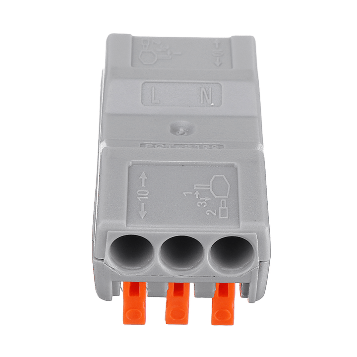 Excellway 3Pin Wire Docking Connector Termainal Block Universal Quick Terminal Block SPL-3 Electric Cable Wire Connector Terminal 0.08-4.0Mm² - MRSLM