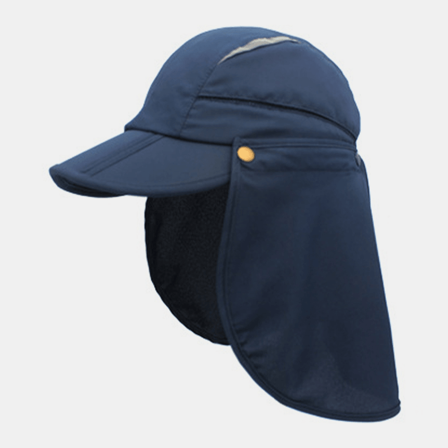 Unisex Dual-Use Wide Brim Summer Sunshade Neck UV Protection Breathable Detachable Visors Baseball Hat - MRSLM