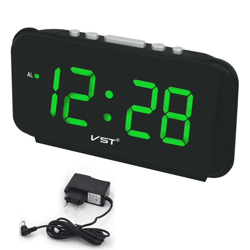 VST ST-4 Big Numbers Digital Alarm Clocks EU Plug AC Power Electronic Table Clocks with 1.8 Large LED Display Home Decor Gift for Kids - MRSLM