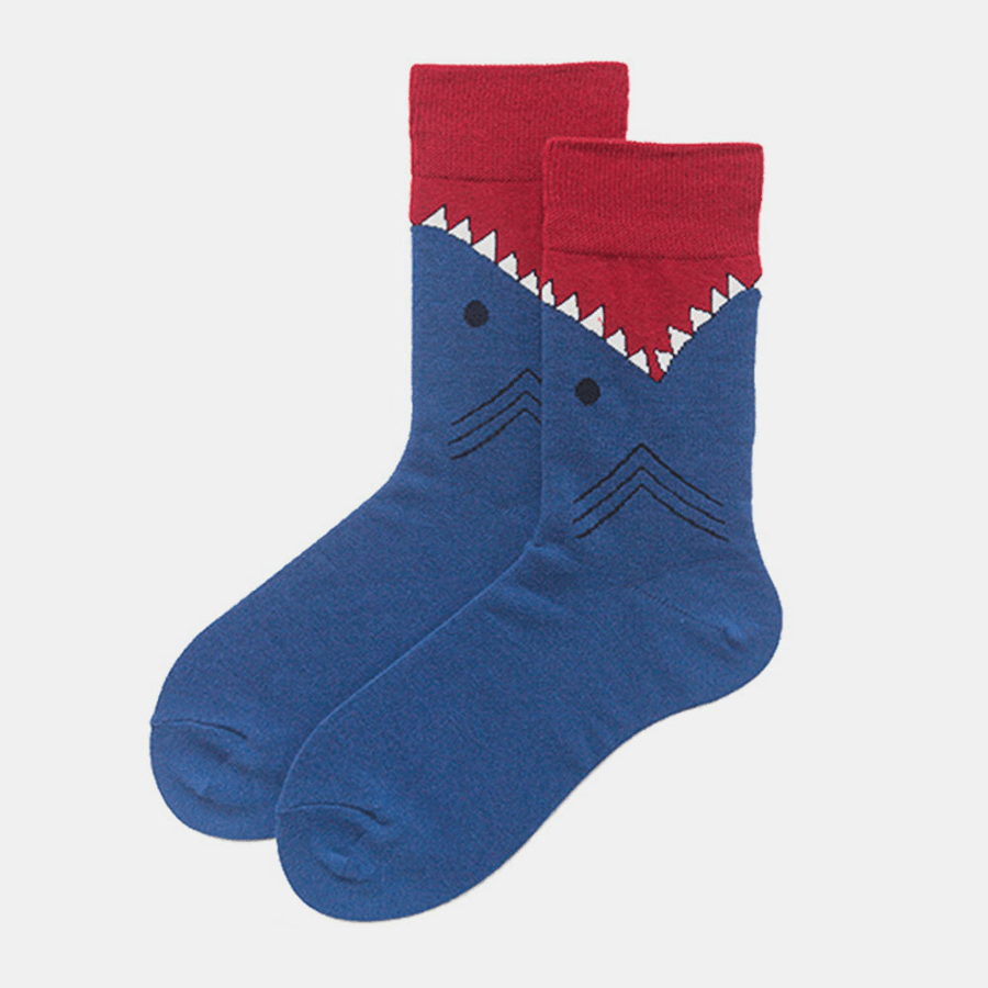 Shark Series Cotton Couple Models Trendy Personality Socks Street - MRSLM