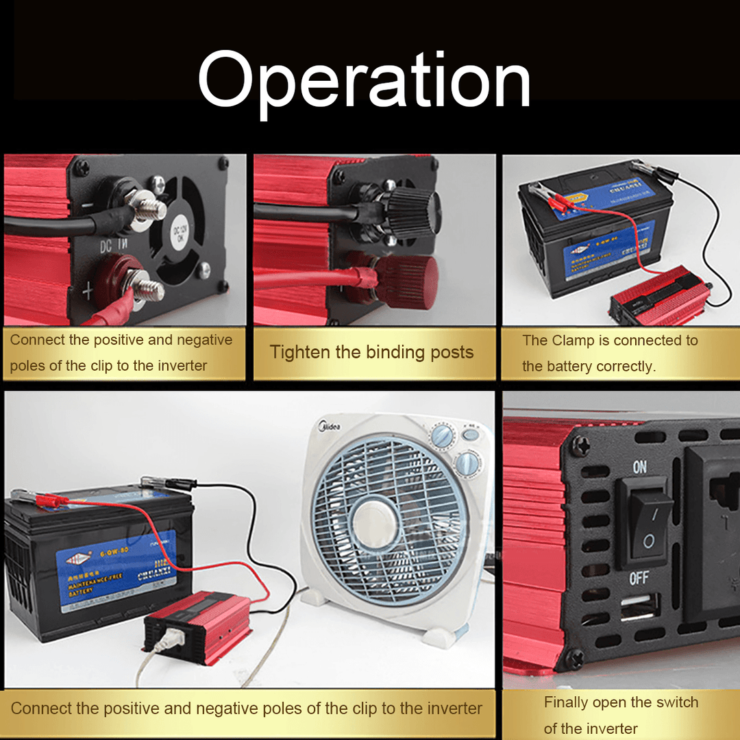 KME-2000W LCD Solar Inverters Anti-Reverse Protection Inverter Modified Sine Wave Power Inverter - MRSLM