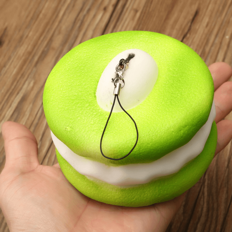 Squishy Macaroon 10Cm Slow Rising Dessert Sweet Collection Phone Bag Strap Decor Gift Toy - MRSLM