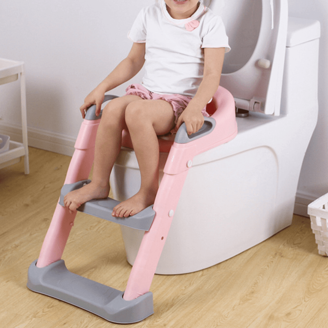 Toddler Toilet Soft Chair Potty Training Seat with Step Stool Ladder Step up Training Small Household Chair Supplies - MRSLM