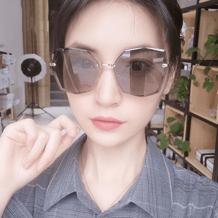 Metal Polygonal Ocean Lens Glasses - MRSLM