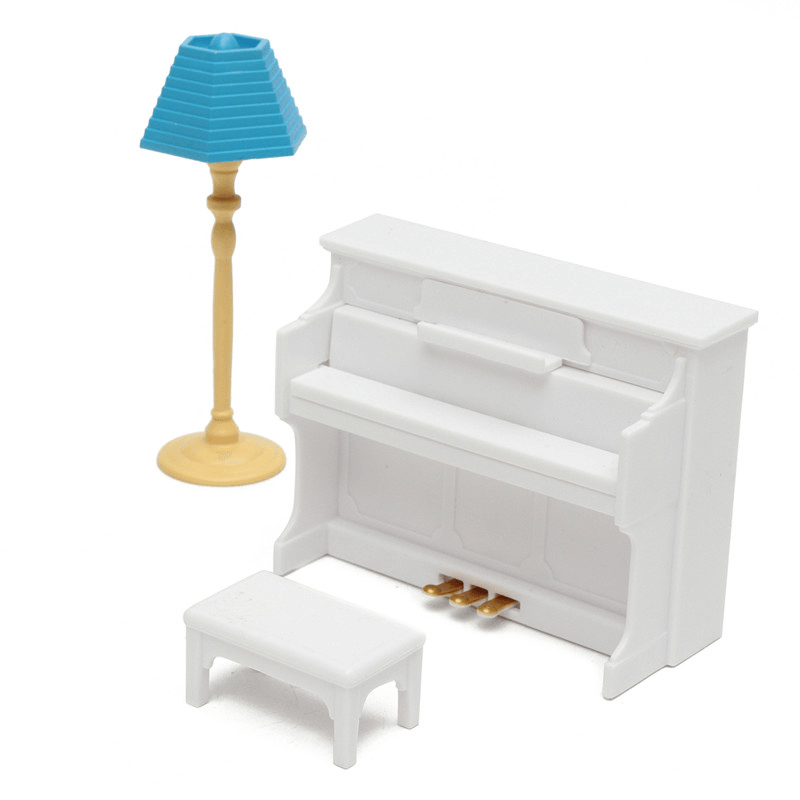 Dollhouse Sofa Piano Table Miniature Furniture Sets for Sylvanian Family Accessories Kids Gift Toys - MRSLM