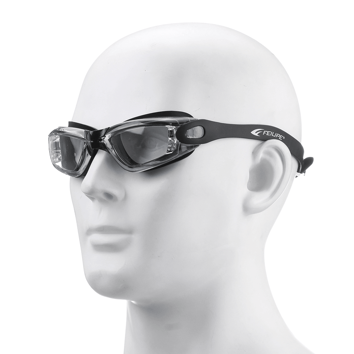 Swimming Goggles Anti-Fog Anti-Uv Fog Protection No Leaking Clear Wide Vision Eye Pool Swim Glassess with Earplugs Nasal Bracket Goggles Case for Women Men Adult Youth - MRSLM