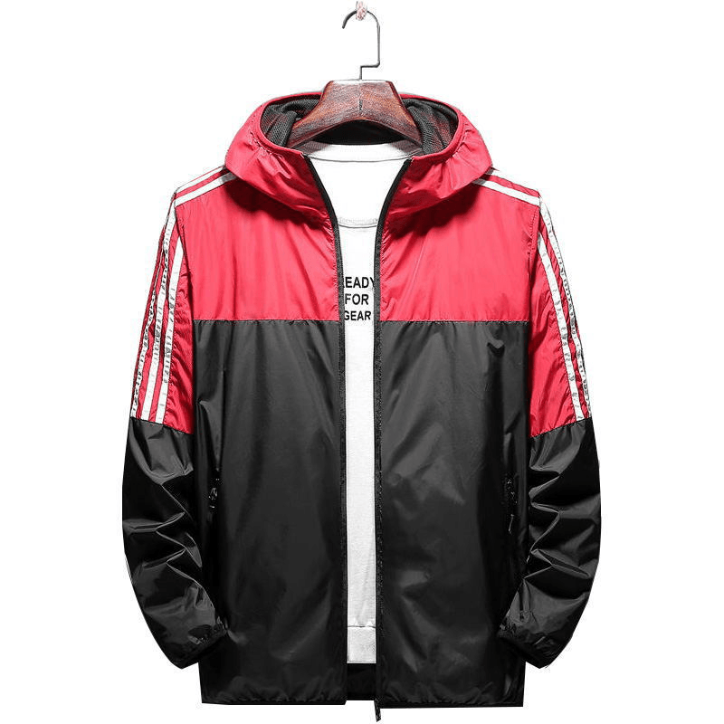 Sports Hooded Running Windbreaker Jacket - MRSLM