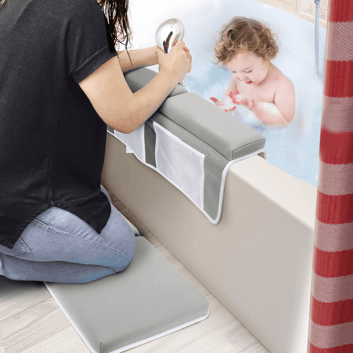 56Cm PE Sponge Bath Kneeler Elbow Rest Pad Baby Bath Knee Elbow Rest Pad Bathtub Kneeling Mat - MRSLM