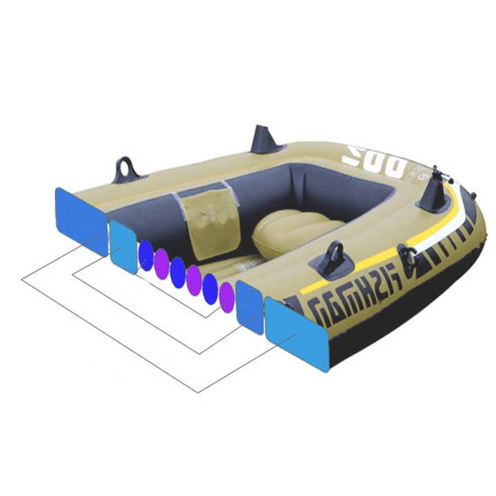 2/3 Persons 190*98*32CM PVC Thickened Inflatable Boat 1.3MM Four Independent Airbags Rubber Dinghy for Kayaking Canoeing Rafting Fishing - MRSLM