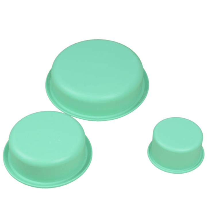 3Pcs Cake Molds round Bake Pan DIY Party Wedding Birthday Cupcake Mould Baking Tool - MRSLM