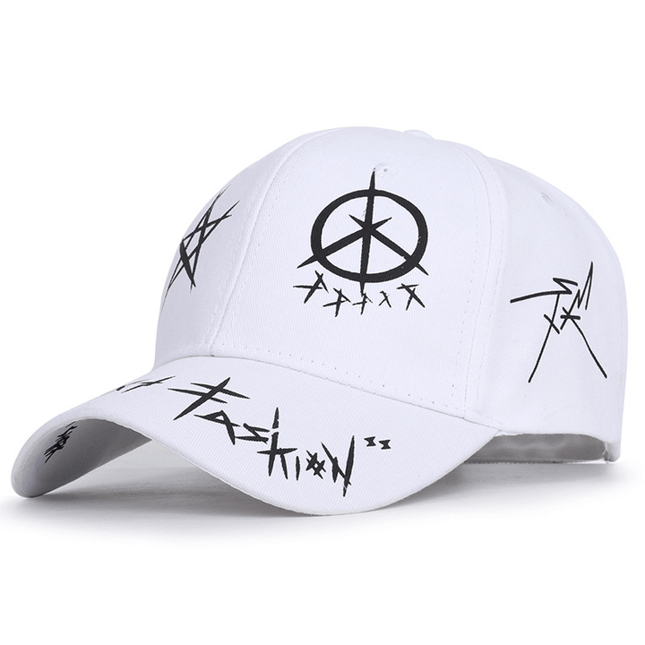 Graffiti Black and White Color Matching Cap Hip Hop Baseball Cap - MRSLM