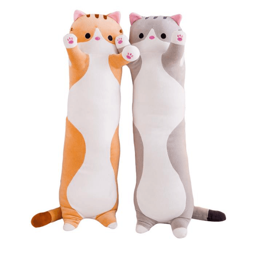 110/130Cm Cute Plush Cat Doll Soft Stuffed Pillow Doll Toy for Kids - MRSLM