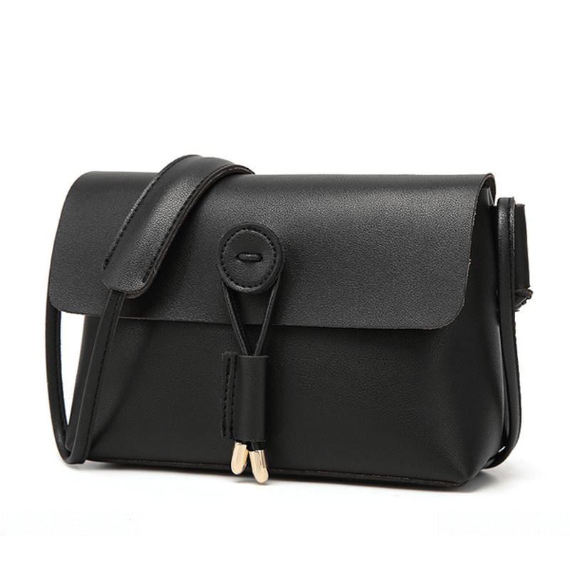 Women PU Leather Hasp Shoulder Bags Vintage Flap Crossbody Bags Messenger Bags - MRSLM