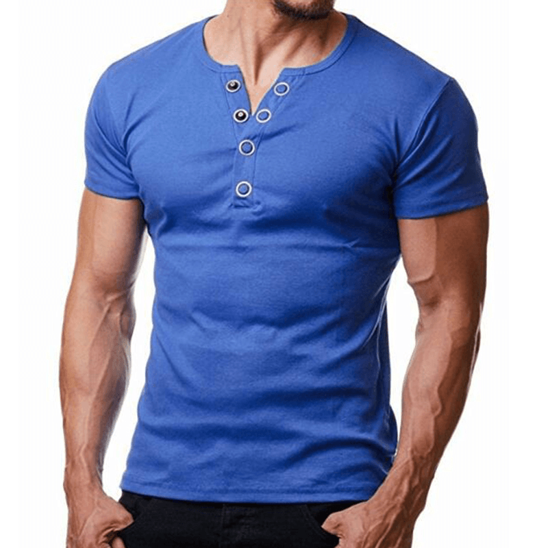 Solid Color Slim Fit Buttons Shirts - MRSLM