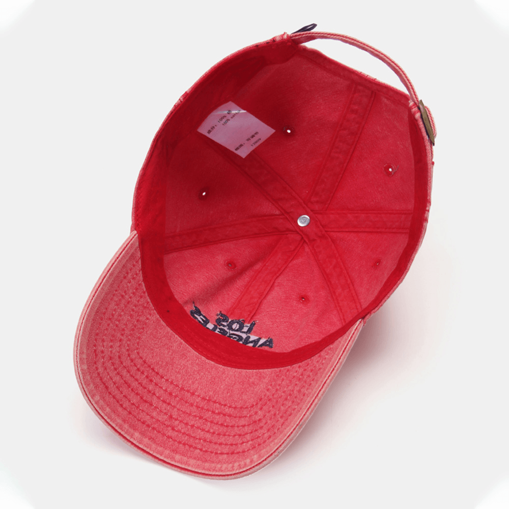 Unisex Three-Dimensional Letter Embroidery Washed Baseball Cap Outdoor Casual Sunshade Hat - MRSLM