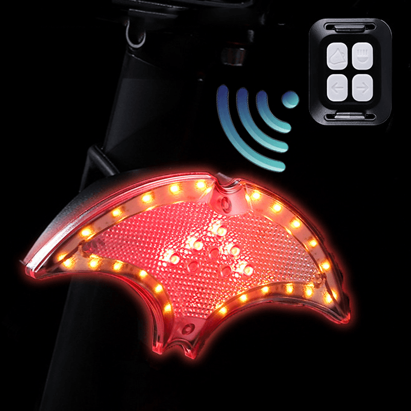 XANES® Wireless Remote Control Smart Bicycle Tail Light USB Rechargeable LED Turn Signal Rear Lamp for MTB Electric Bike - MRSLM